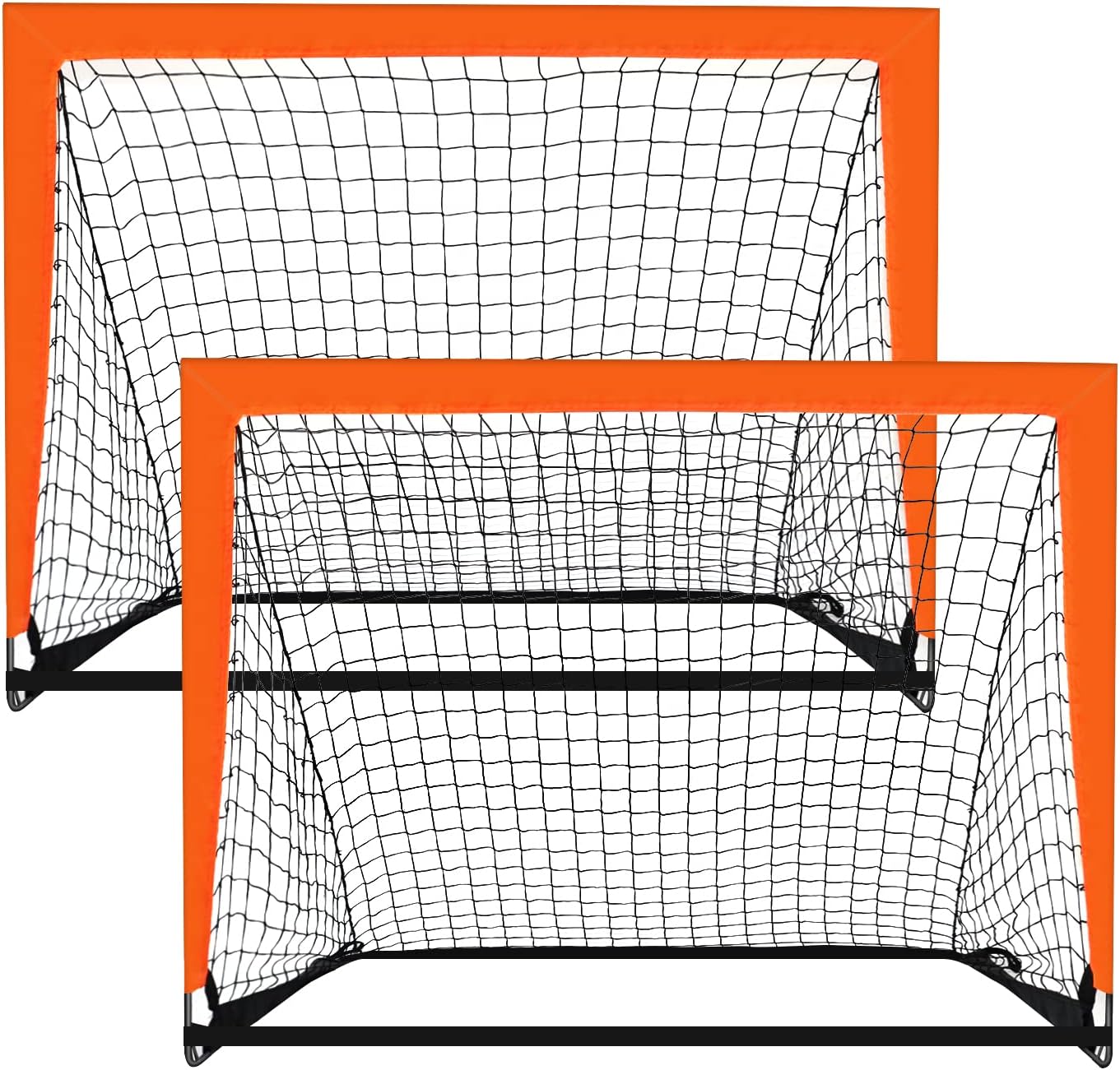 Theresduet 2 Pack 4â€™ x 3â€™ Size Portable Kid Soccer Goals for Backyard