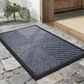 UKISS All-Season Front Door Mat Outside Entrance, Absorbent, Heavy-Duty Low-Profile Non-Slip