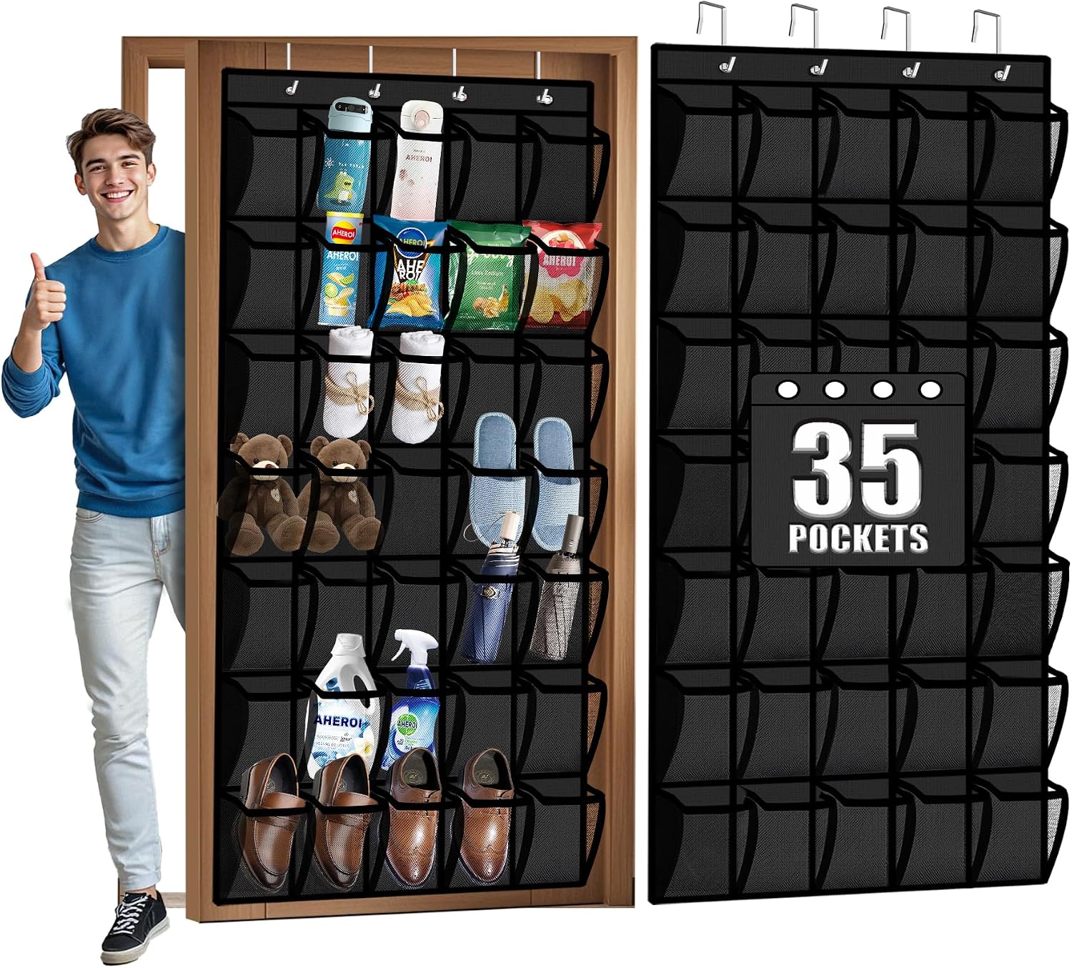 Aheroi 35 Pockets Large Over the Door organizer