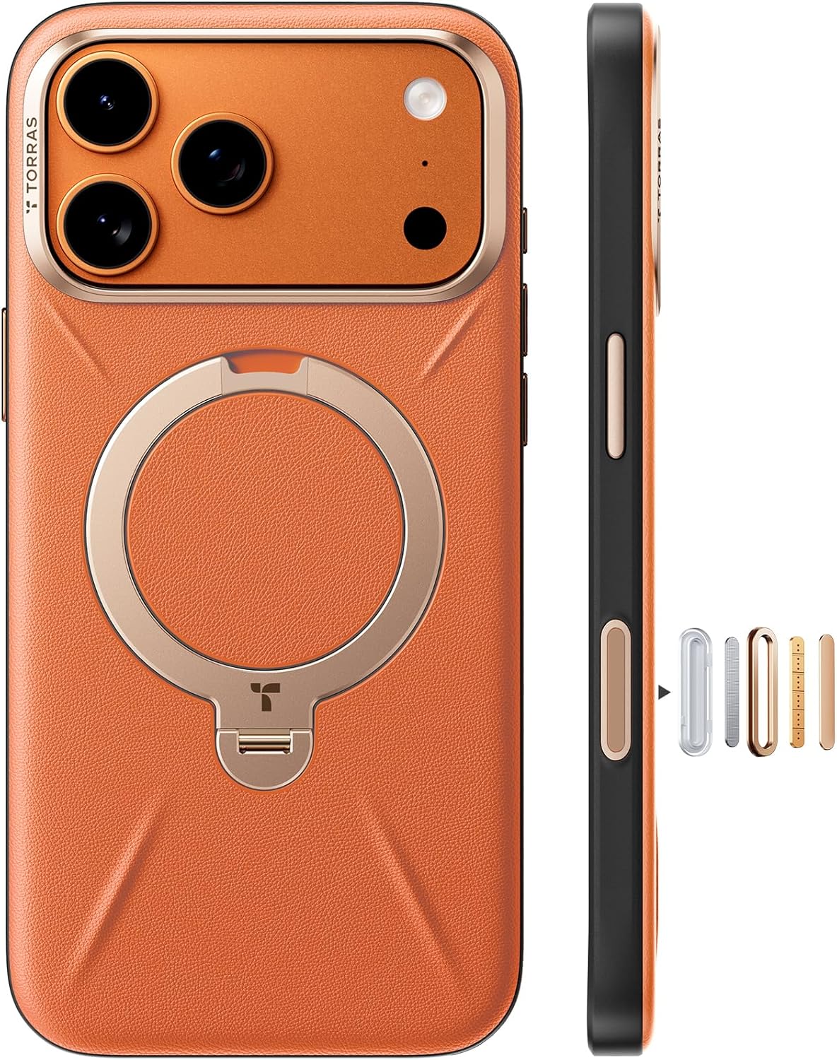 TORRAS Q3 VegSkin for iPhone 17 Pro Max Case Leather