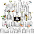 Anquephd Glass Bud Vase Set of 32PCS Wedding Centerpieces