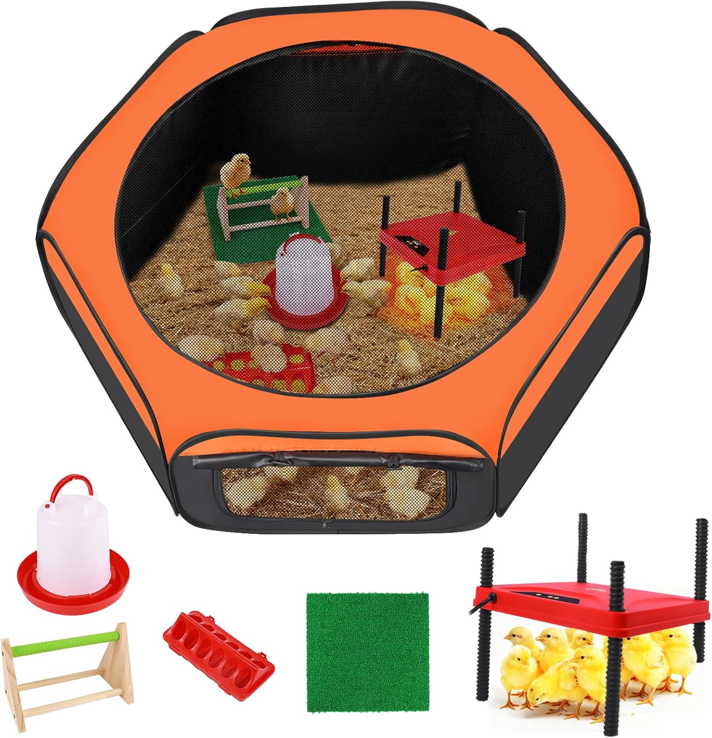 Brooder Box for Chick, 6-in-1 Chick Starter Kit,