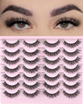 FARRED Natural Lashes Short Eyelashes Wispy False Mink Lash