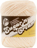 Lily Sugar 'N Cream The Original Solid Yarn, 2.5oz, Medium 4 Gauge, 100% Cotton - Ecru - Machine Wash & Dry