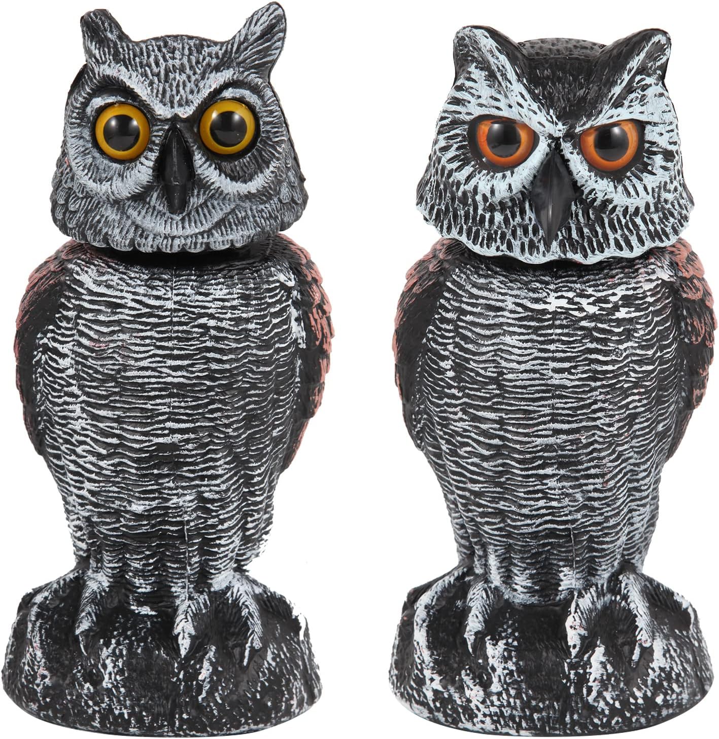 2 Pack Of Fake Owl Decoys.