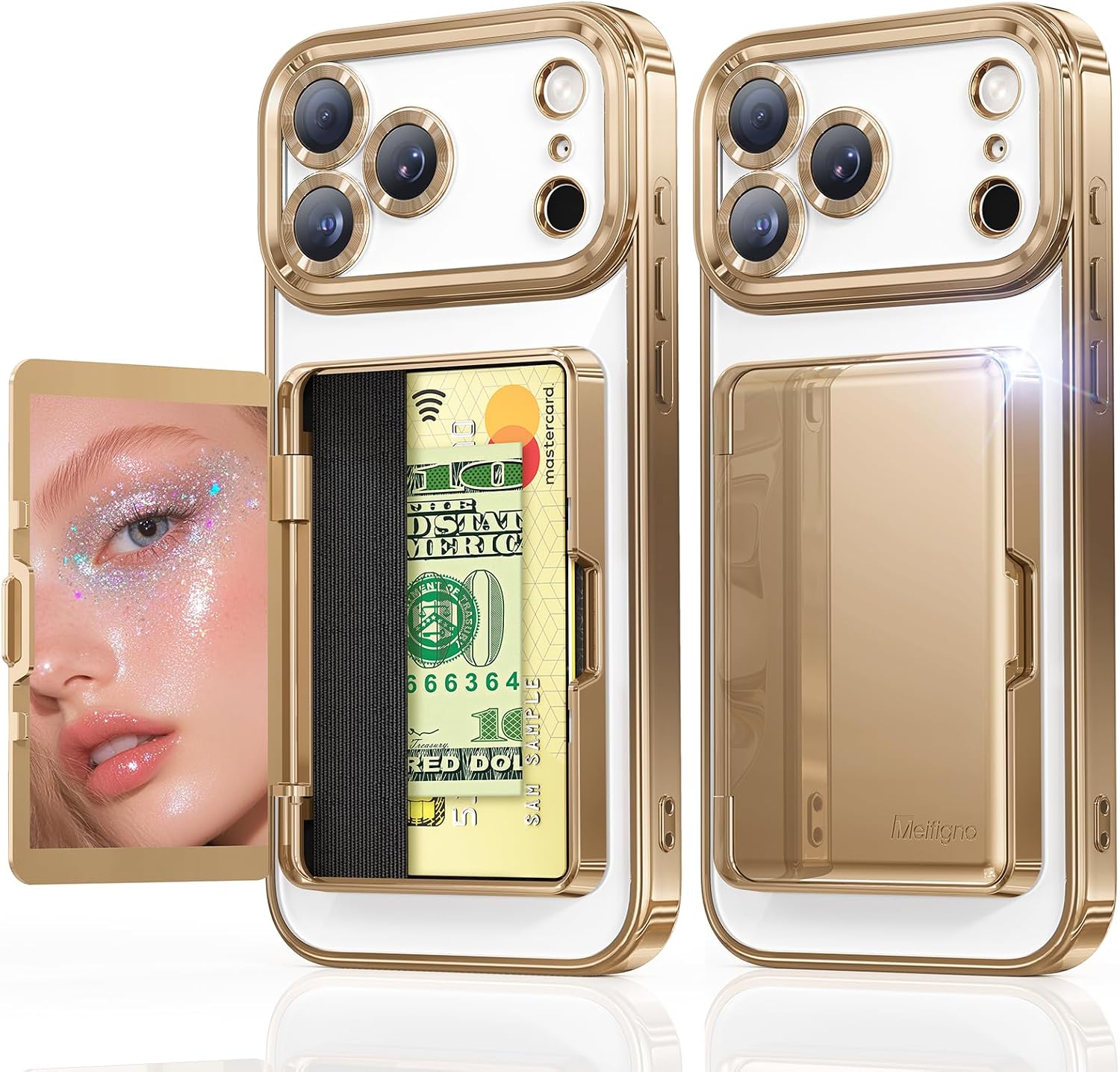 Meifigno Designed for iPhone 17 Pro Max Case Wallet