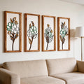 3D Wooden Framed Floral Wall Art, 16 inch