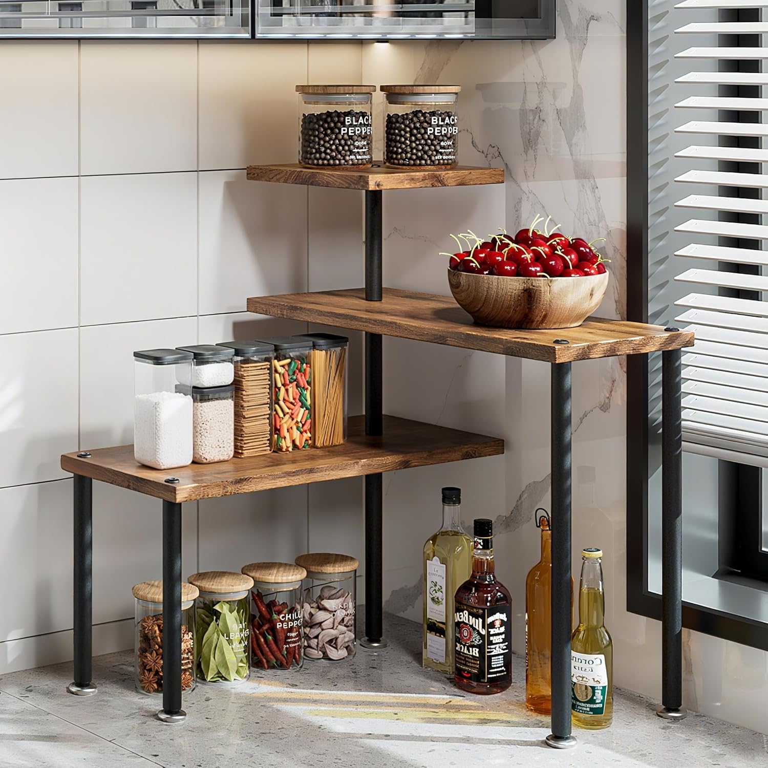 3-Tier Kitchen Corner Shelves