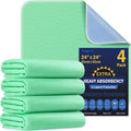 Extra Heavy Absorbency Washable Underpads 24x24 inch (4 pack)