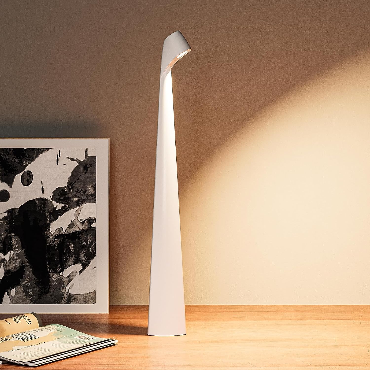 Portable Cordless LED Desk Lamp. Color Orange!