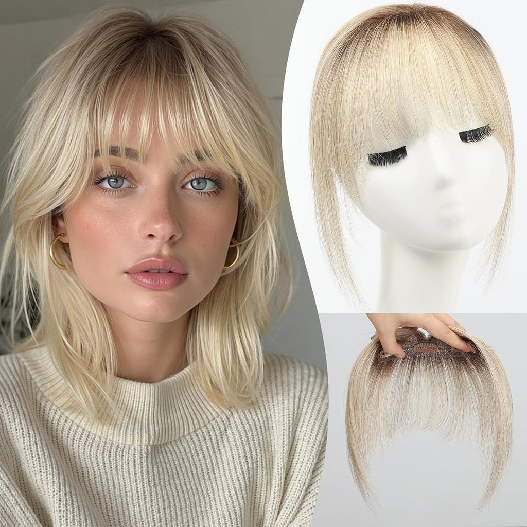 (Open box)HAIRCUBE Bangs Hair Clip in Bangs 100% Real Human Hair Bangs Clip in Hair Extensions.