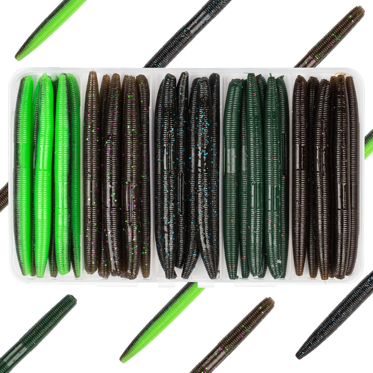 Bombrooster Rubber Worms Senkos 4" 5"