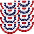 8 Pack Of USA Pleated Bunting Fan Flags.