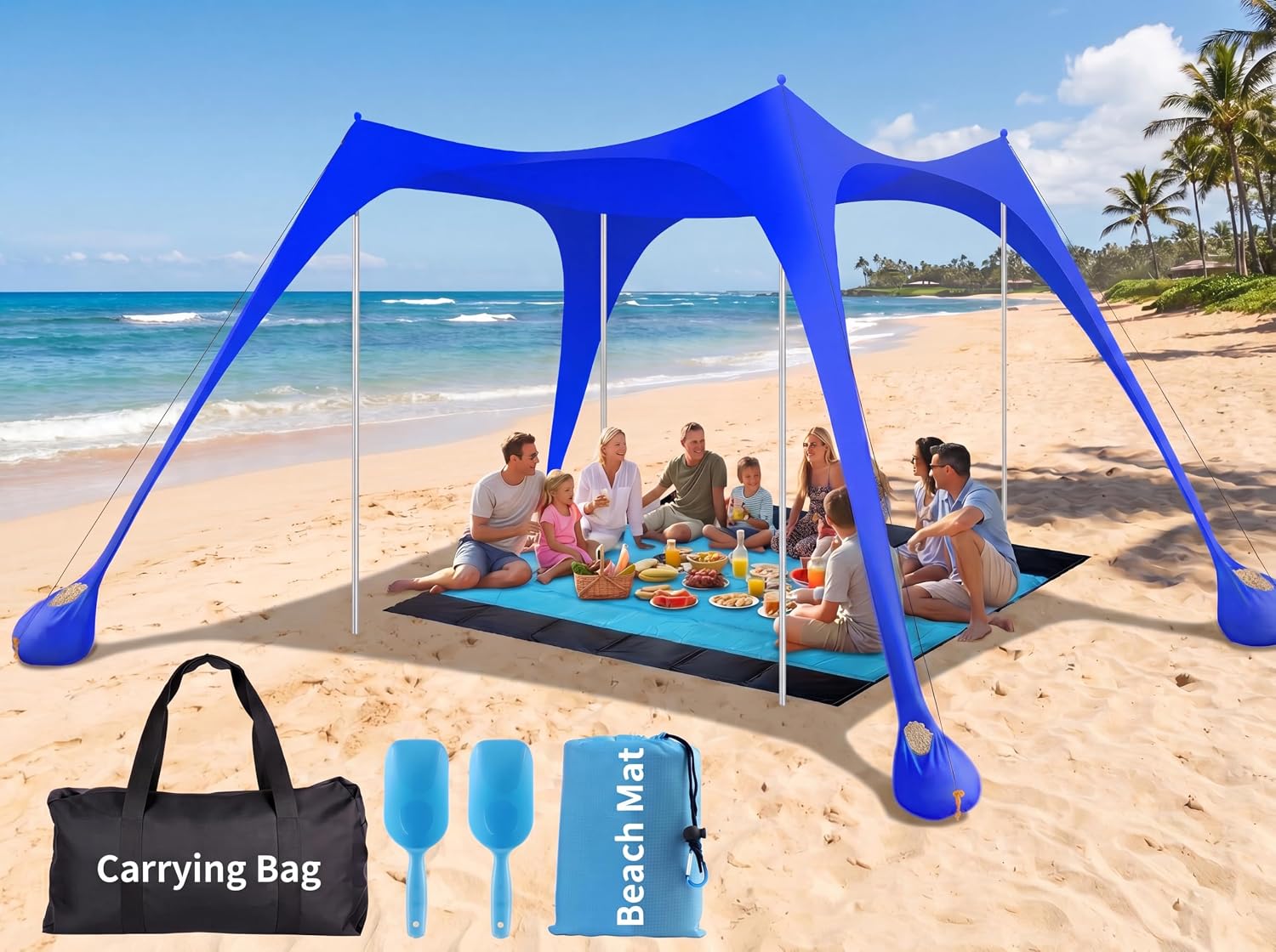 Beach Tent Sun Shelter 12x12ft