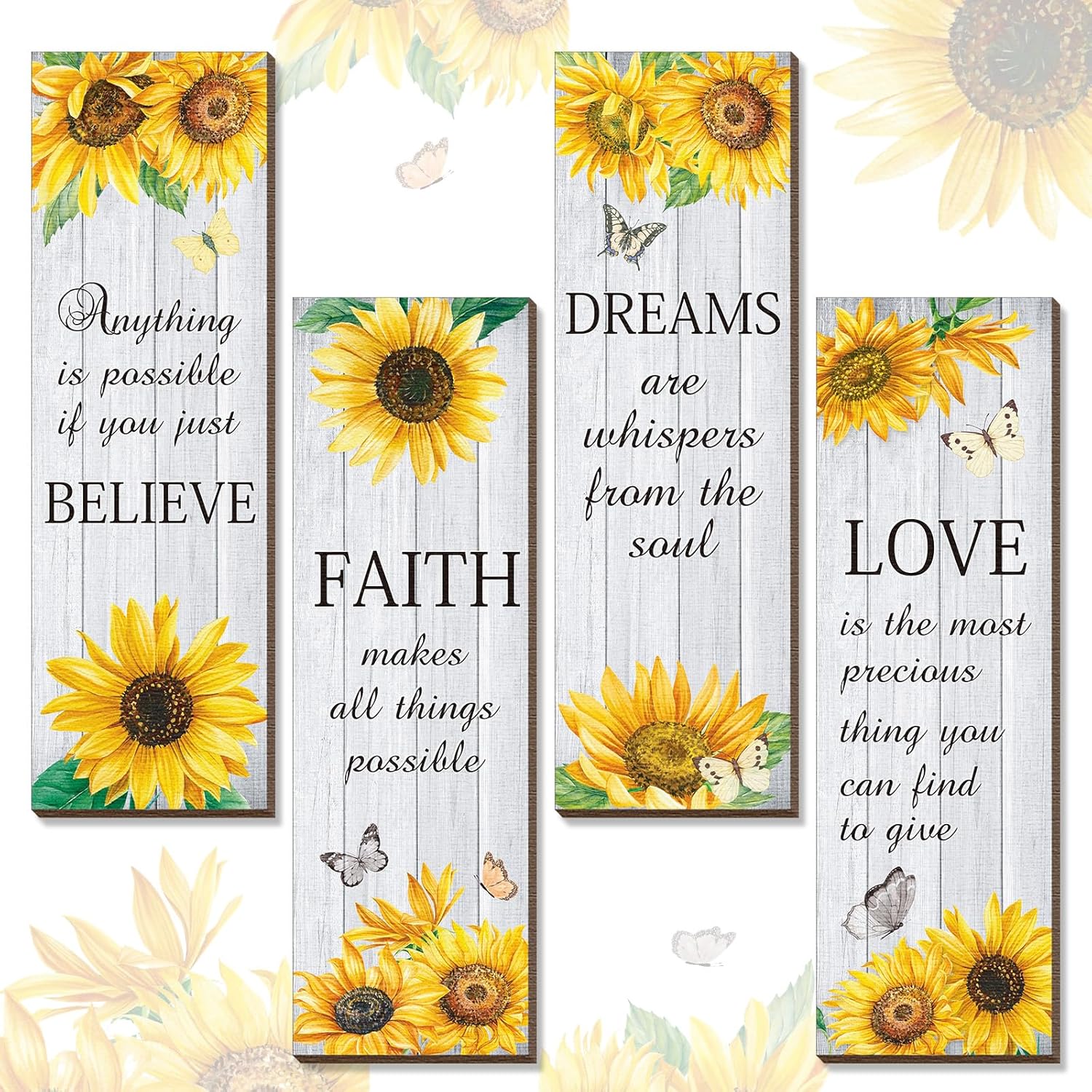 Sunflower Wall Decor (4 pack)