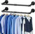 Industrial Piping Wall Mounted Clothes Rack