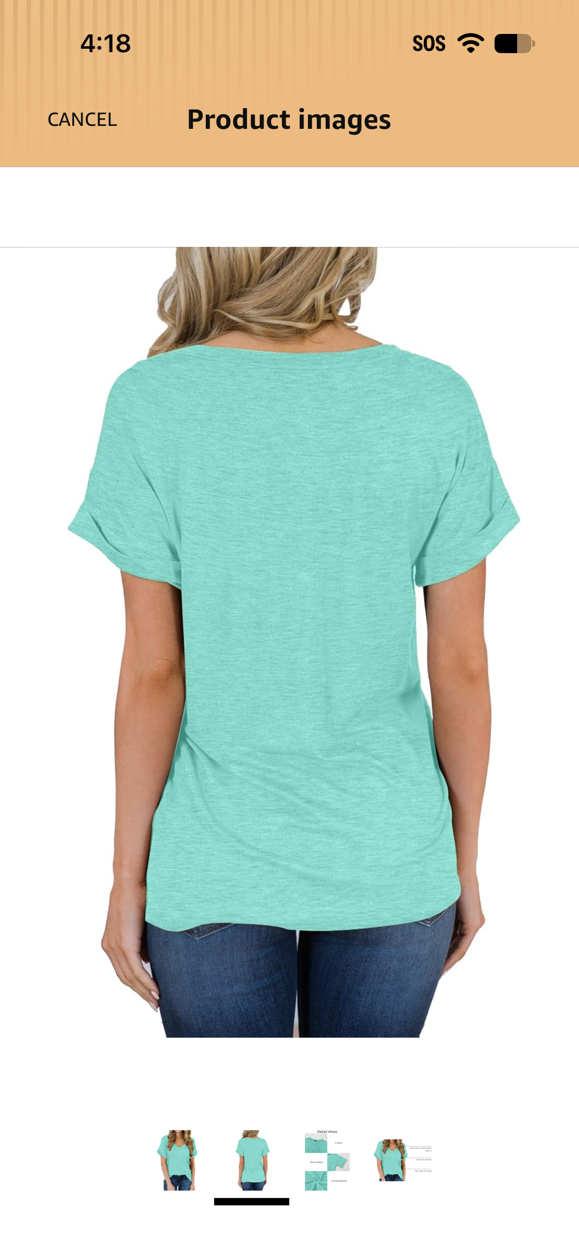 Women's Soft Basic Short Sleeve V-Neck T-Shirts turquoise (XL)
