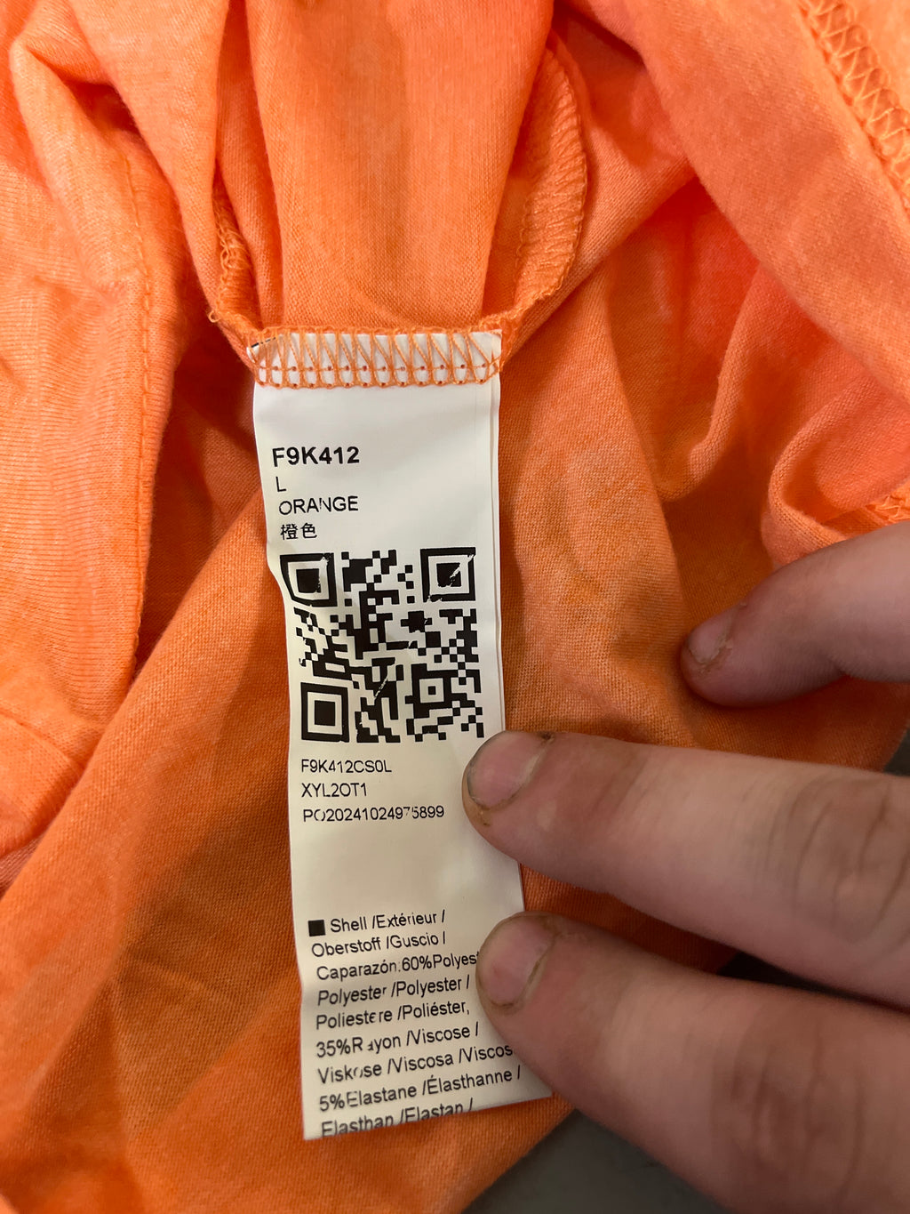 Orange sleeveless shirt