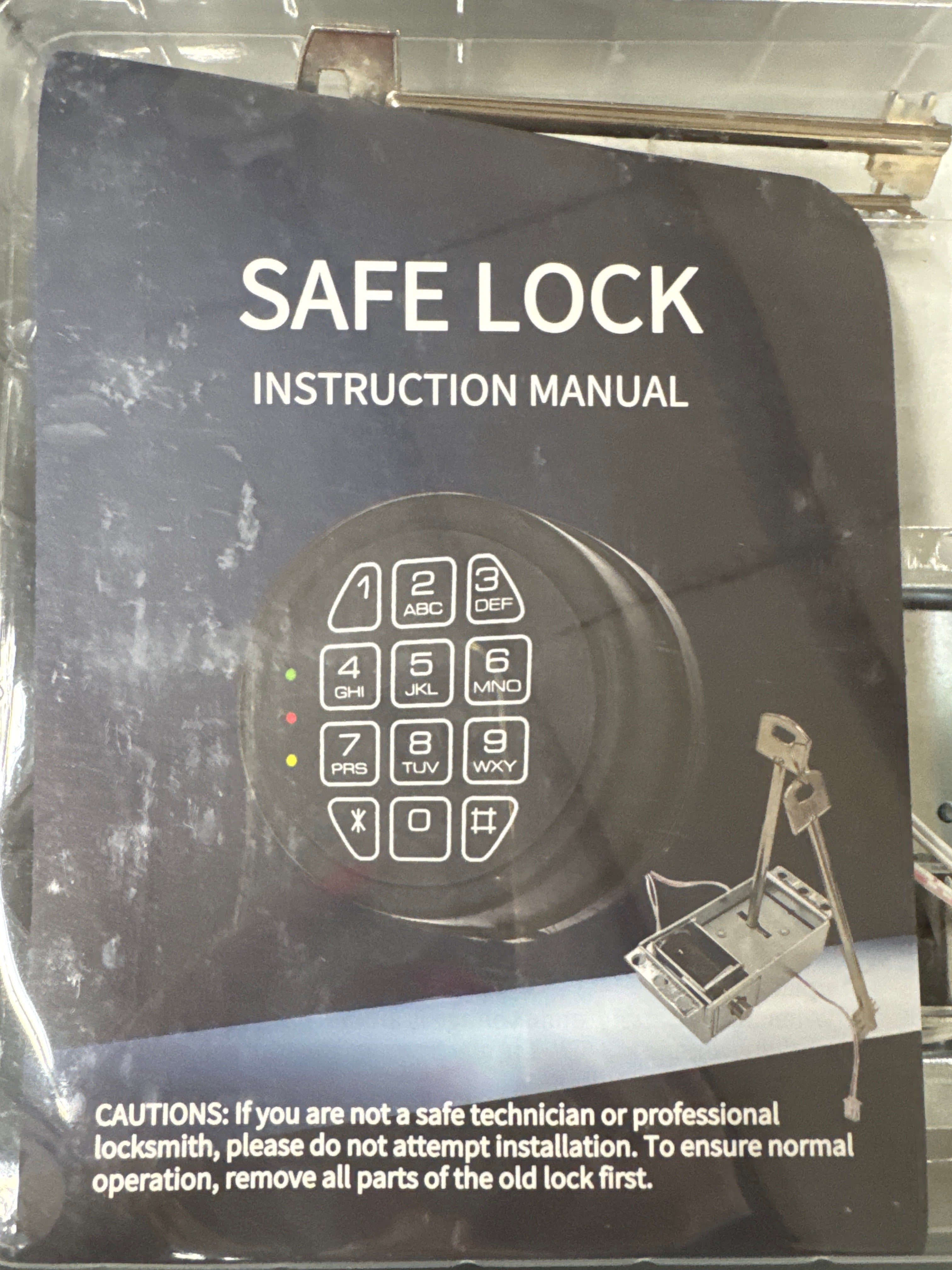 High Security Electronic Safe Lock Replacement Keypad with Solenoid Lock & 2 Override Keys, Fit Safe Box and Mor