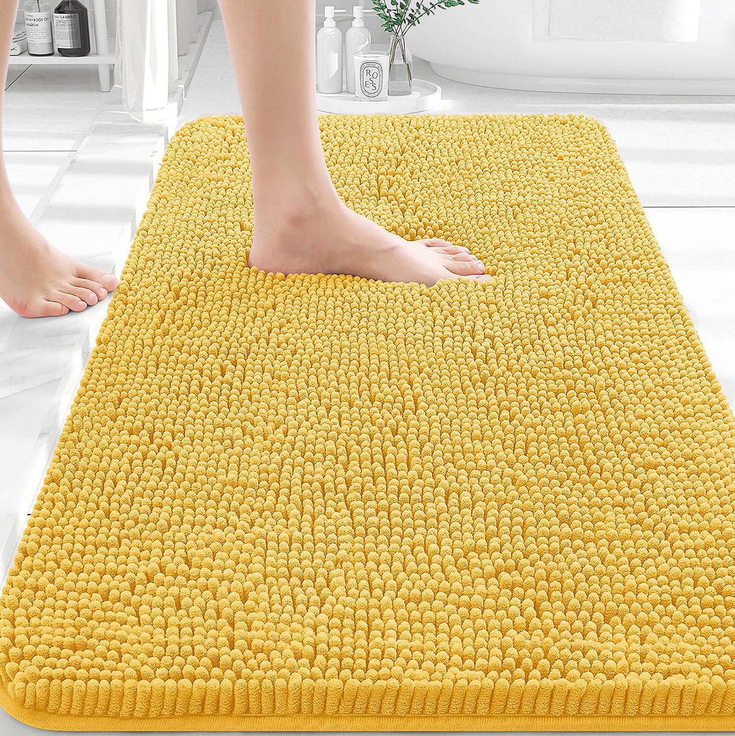 OLANLY Bathroom Rugs 30x20, Extra Soft Absorbent Chenille Bath Rugs