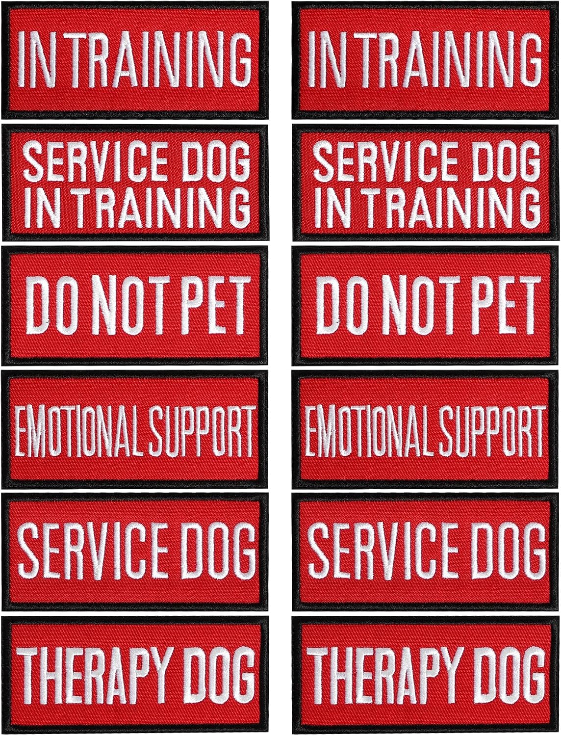 Pistha 12 Pieces Removable Service Dog Vest Patches