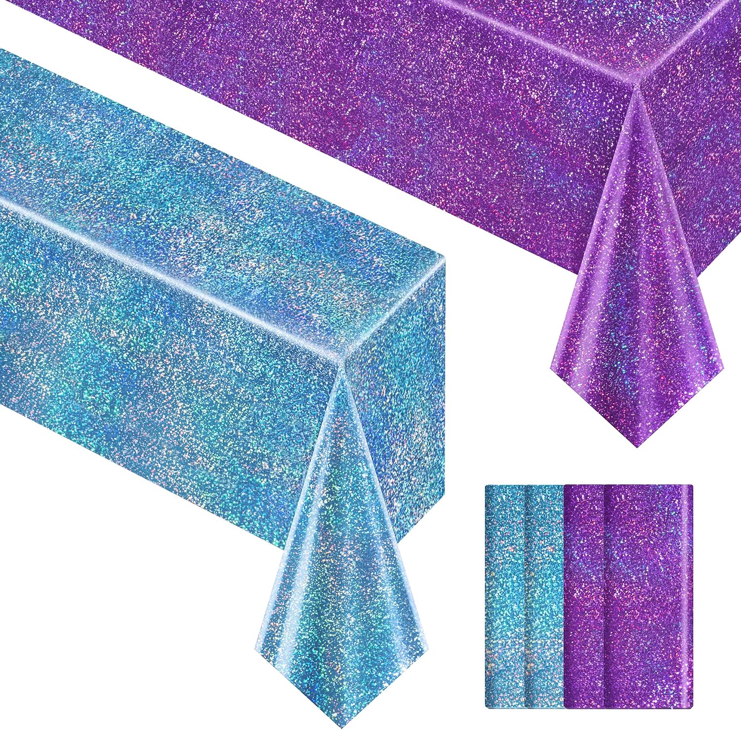 Holographic Tablecloth 40x108 inches 4pcs