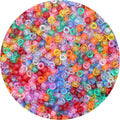Transparent Clear Pony Beads for Friendship Bracelets for Jewelry Making 1000 Pcs Plastic Colourful Beads for 6x9mm for DIY Bracelet Necklace Party Decoration Supplies