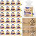 25 Sets Mini Middle School Graduation Bear 8th Grade Graduation Gifts Bulk Party Favors(Blue)