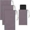 Ribbonlic 3 Pcs Emf Blocking Phone Case Emf Shield Sleeve Protection Cell Phone Pouch Fits in Pocket Smartphone Case Shield Bag Defense Against Signal Intrusion GPS and Signal, 7.5" x 4"(Gray)