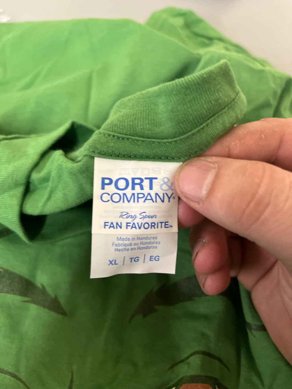 Port and company green shrek Tshirt