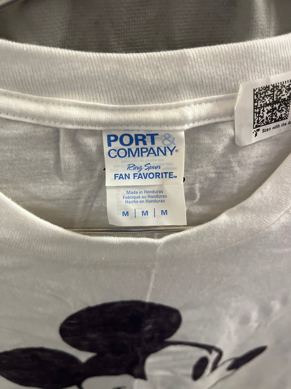 Port and company white Mickey Mouse Tshirt