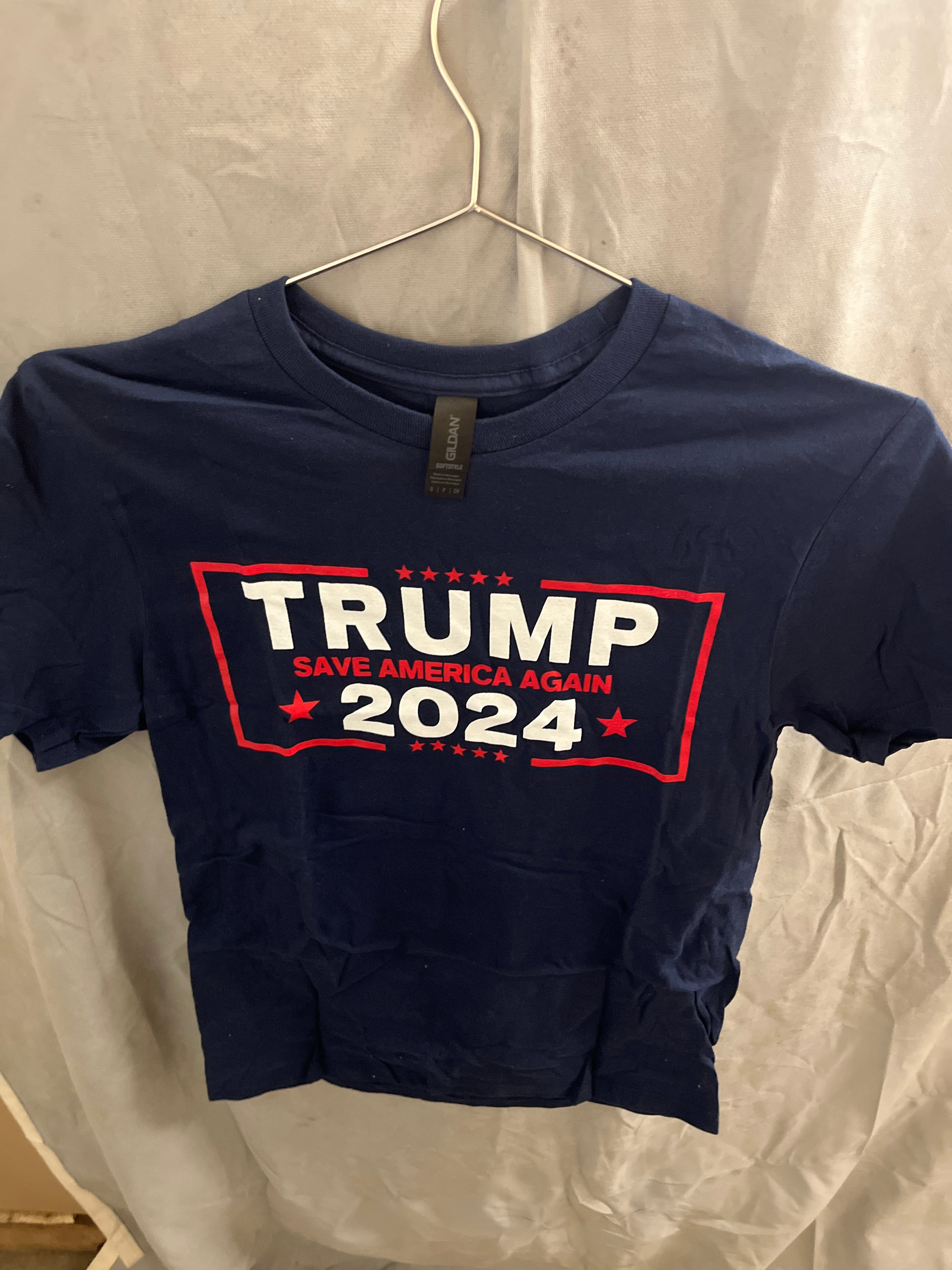 Trump save America again blue Tshirt