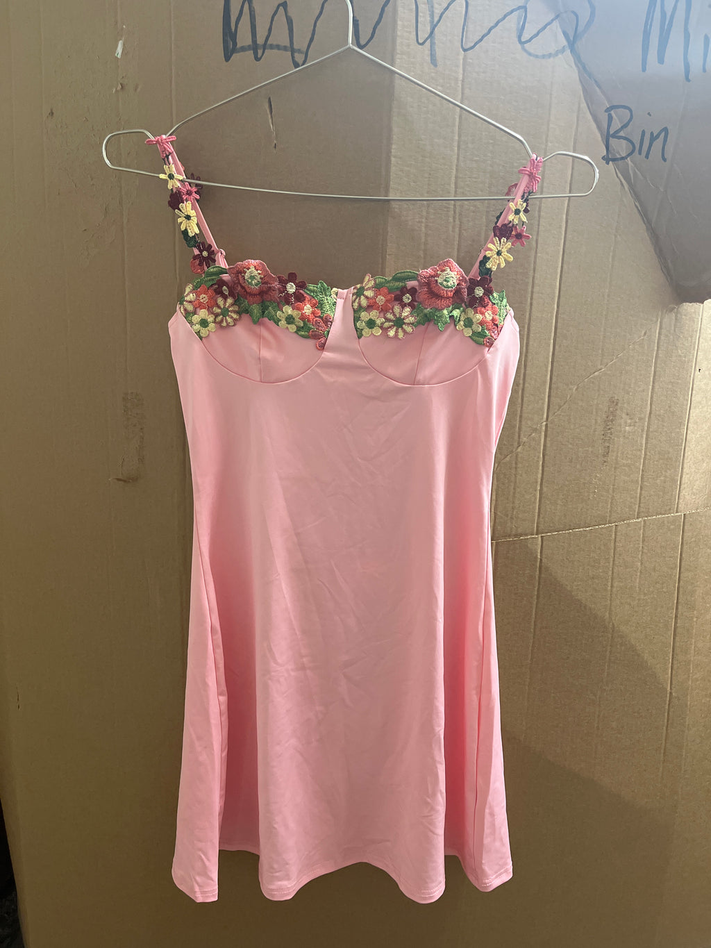 Pink and floral women’s dress