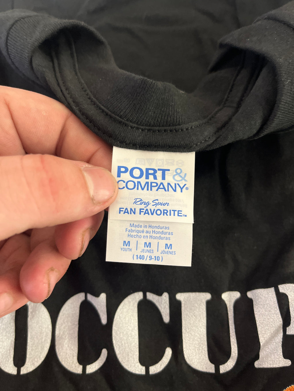 Port and company occupy mars black Tshirt