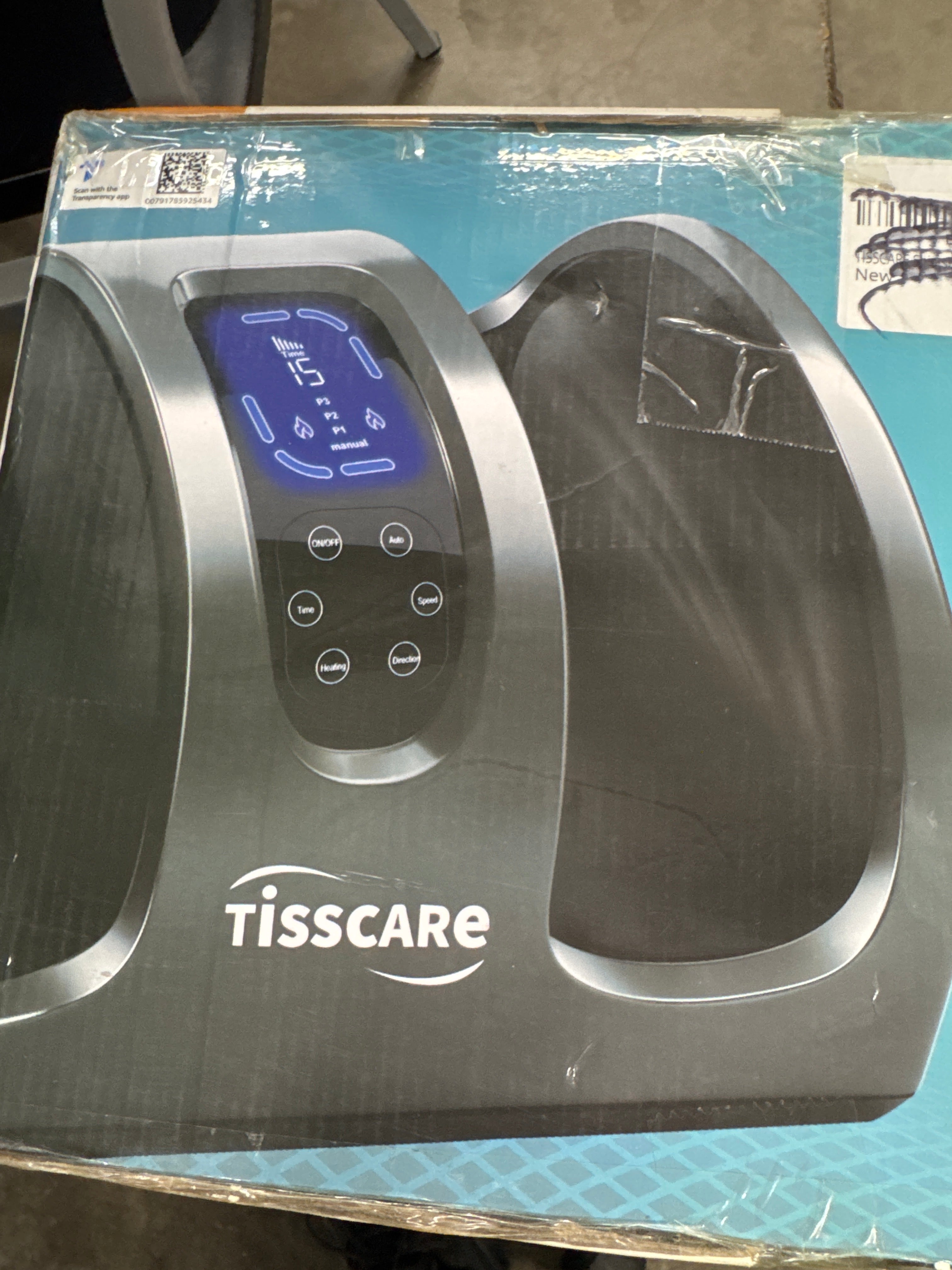 TISSCARE Shiatsu Foot Massager with Heat, FSA Eligible HSA Foot Massager for Plantar Fasciitis, Neuropathy, Circulation and Pain Relief, Massage Feet at Home/Office, Gift for Men and Women