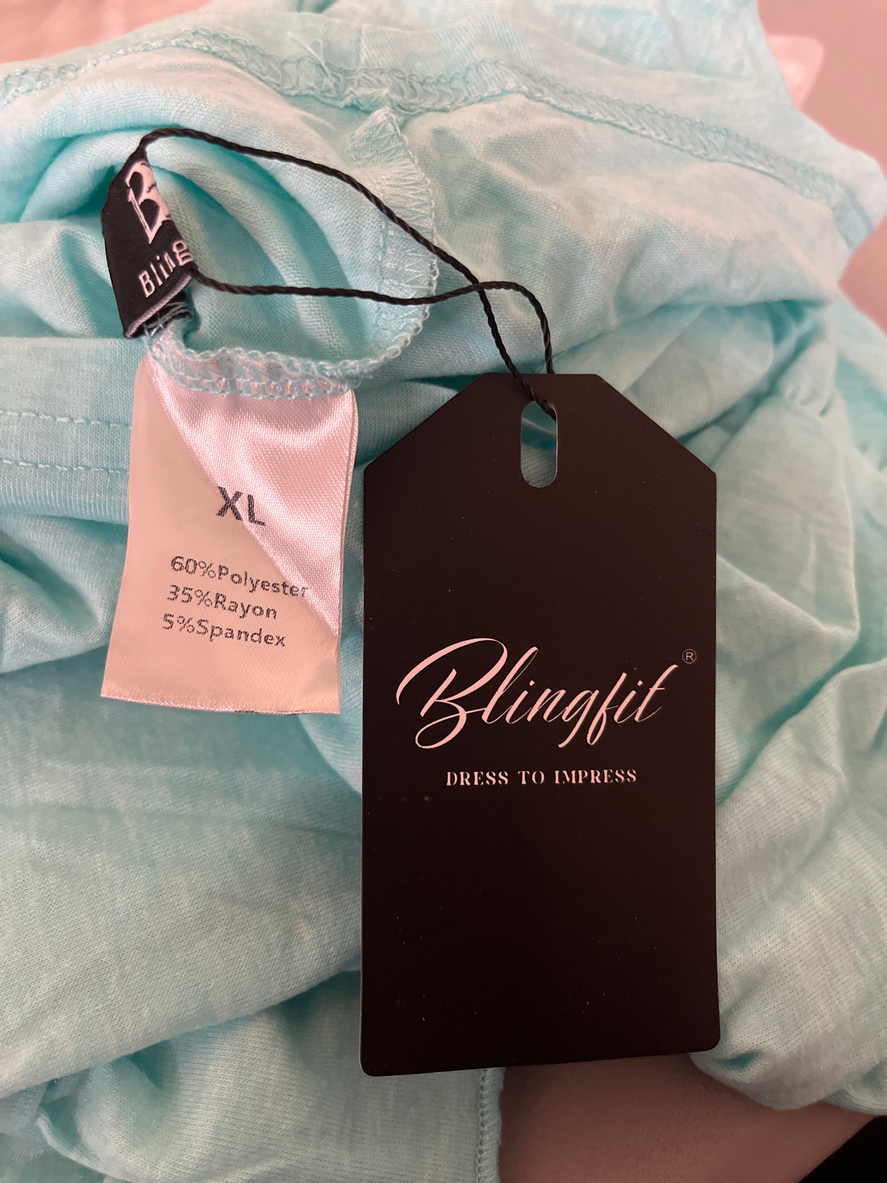Blingfit light blue long sleeve shirt