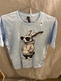 Cool bunny, light blue Tshirt