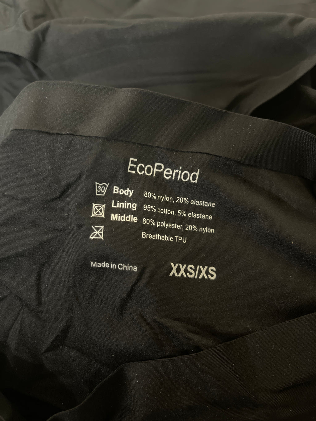 Ecoperiod black set of 3 period underwear