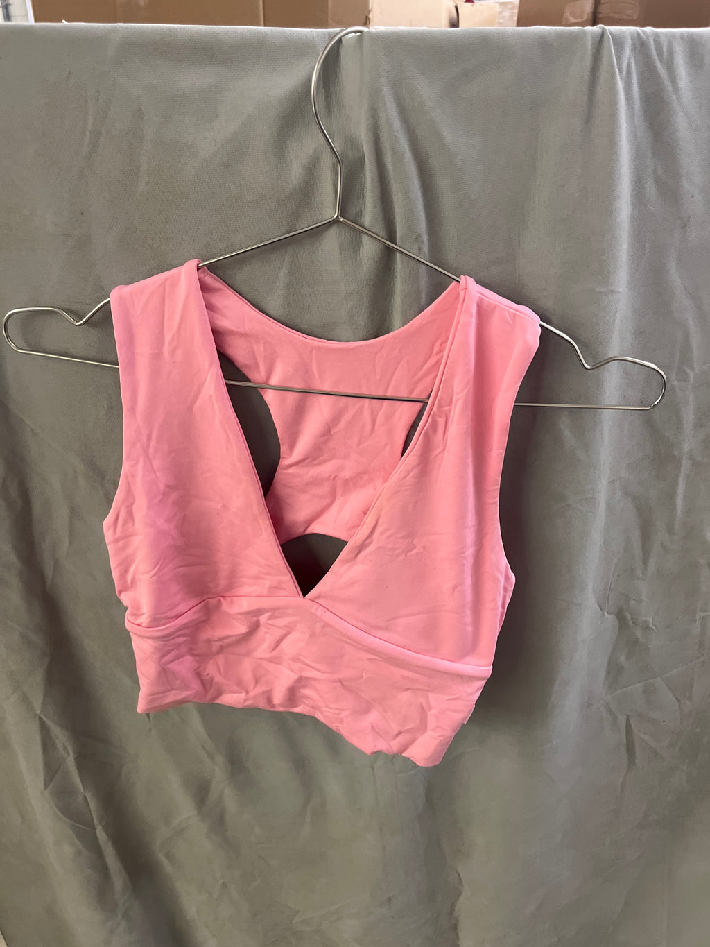 Pink sleeveless crop top