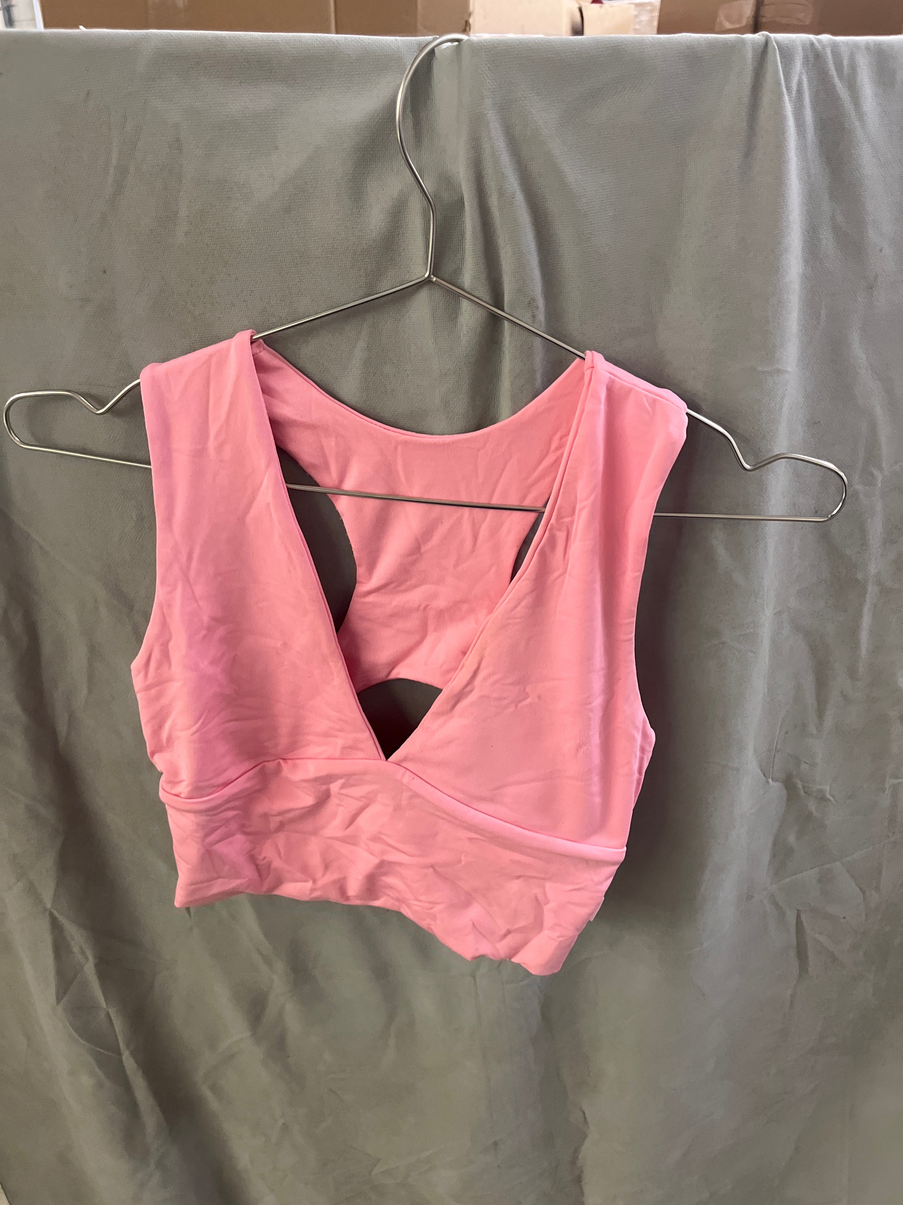Pink sleeveless crop top