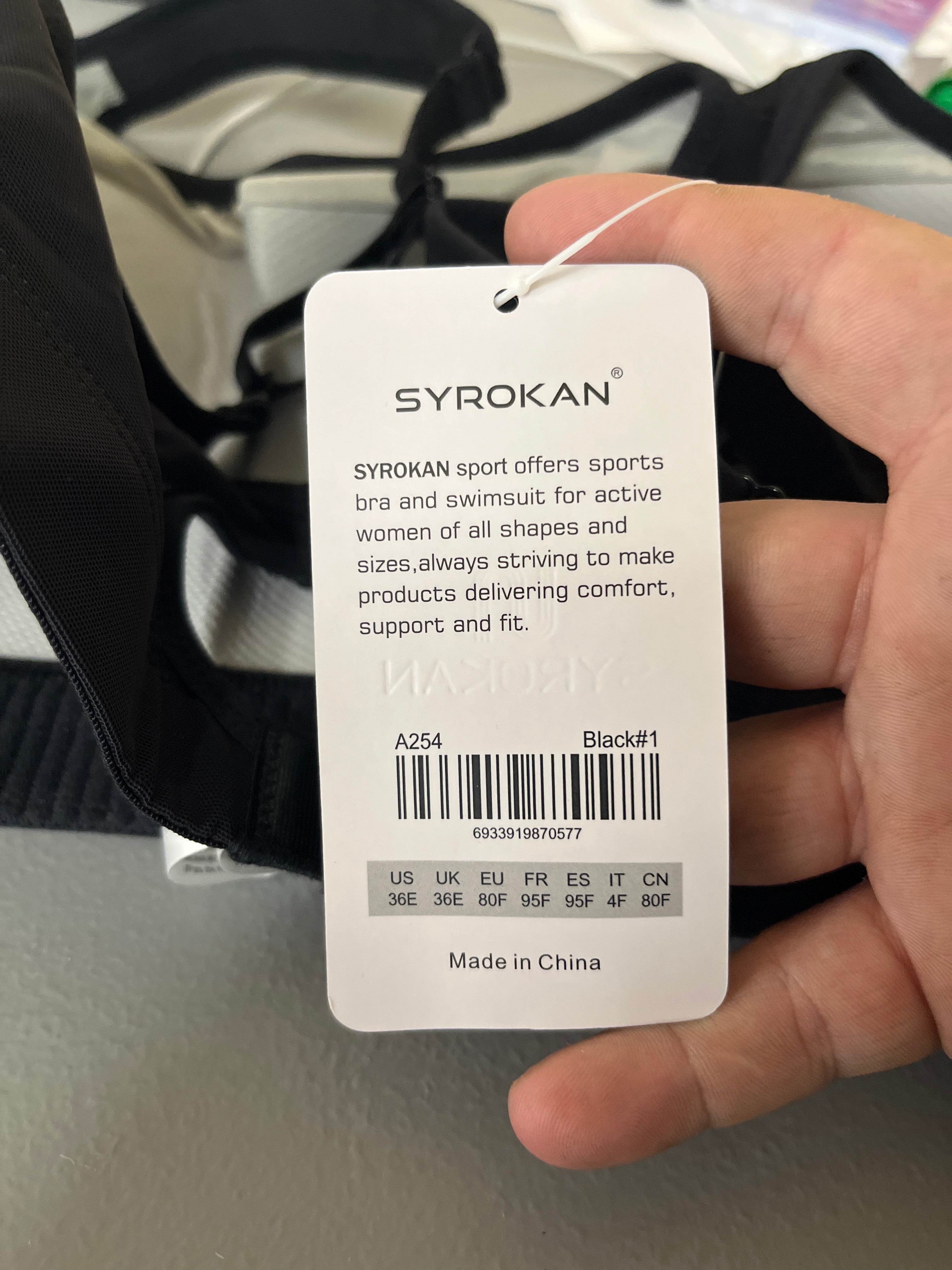 Syrokan black bra