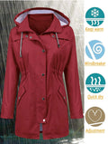 Women’s raincoat windbreaker travel jacket (large)