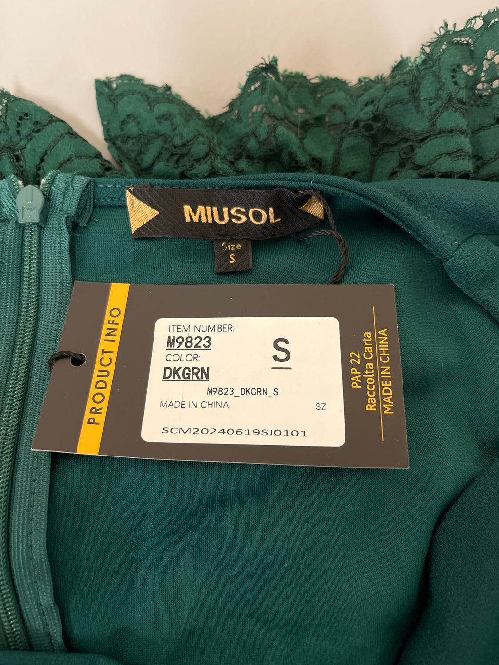 Miusol green sleeveless dress