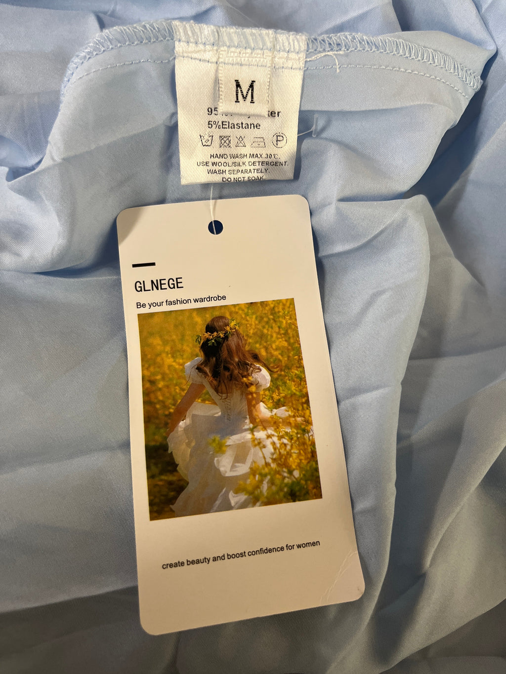Glnege light blue sleeveless dress