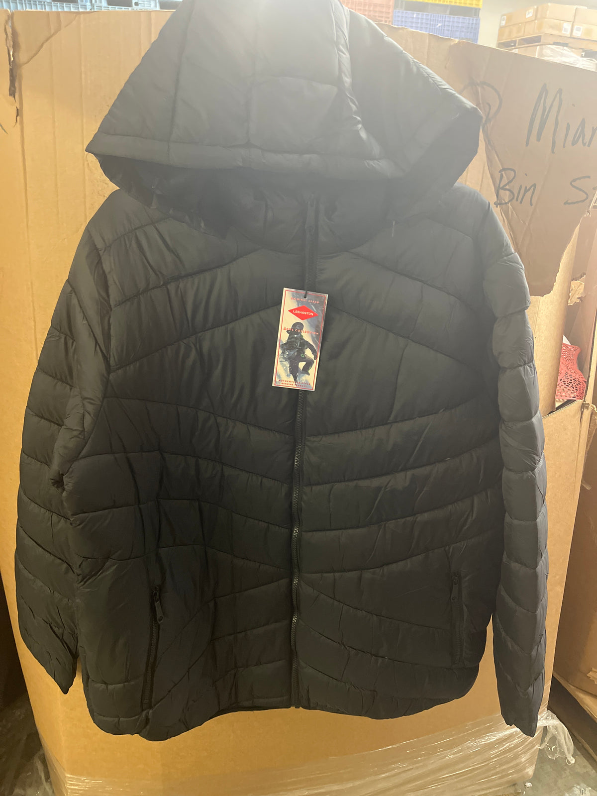 Leehanton black coat with pockets