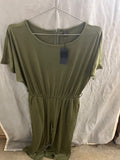 Green dress with back zipper