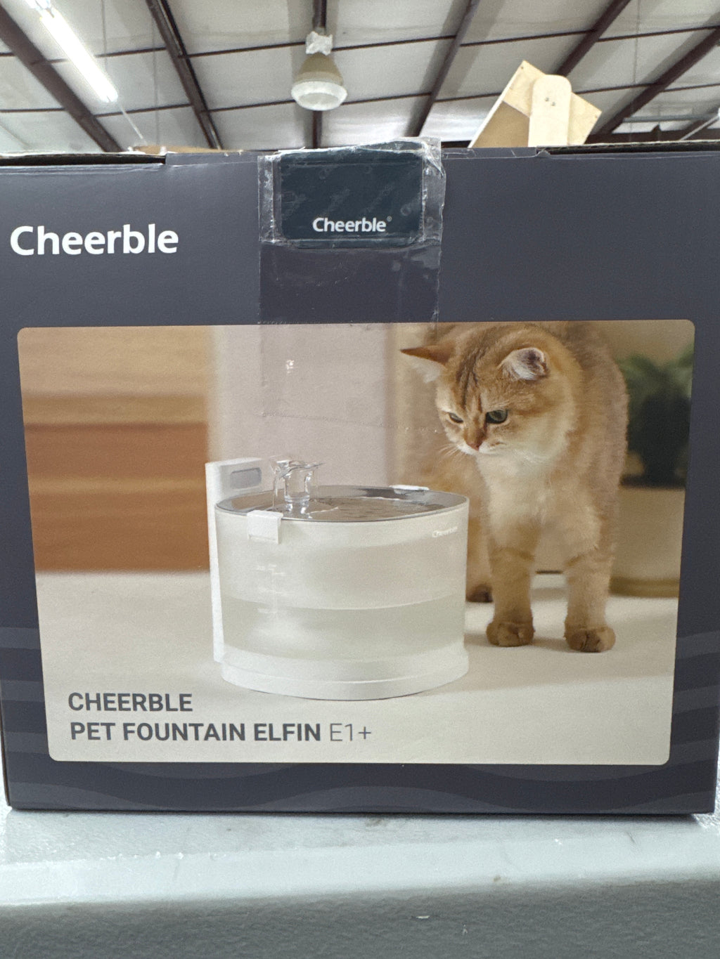 Cheerble Pumpless Pet Fountain Elfin E1+ with 9 Extra Filters, Wireless Pet Fountain Battery Operated, 2L/67oz E1+ Automatic Water Dispenser Cats & Dogs MagDrive™ Technology No Cleaning Hassle