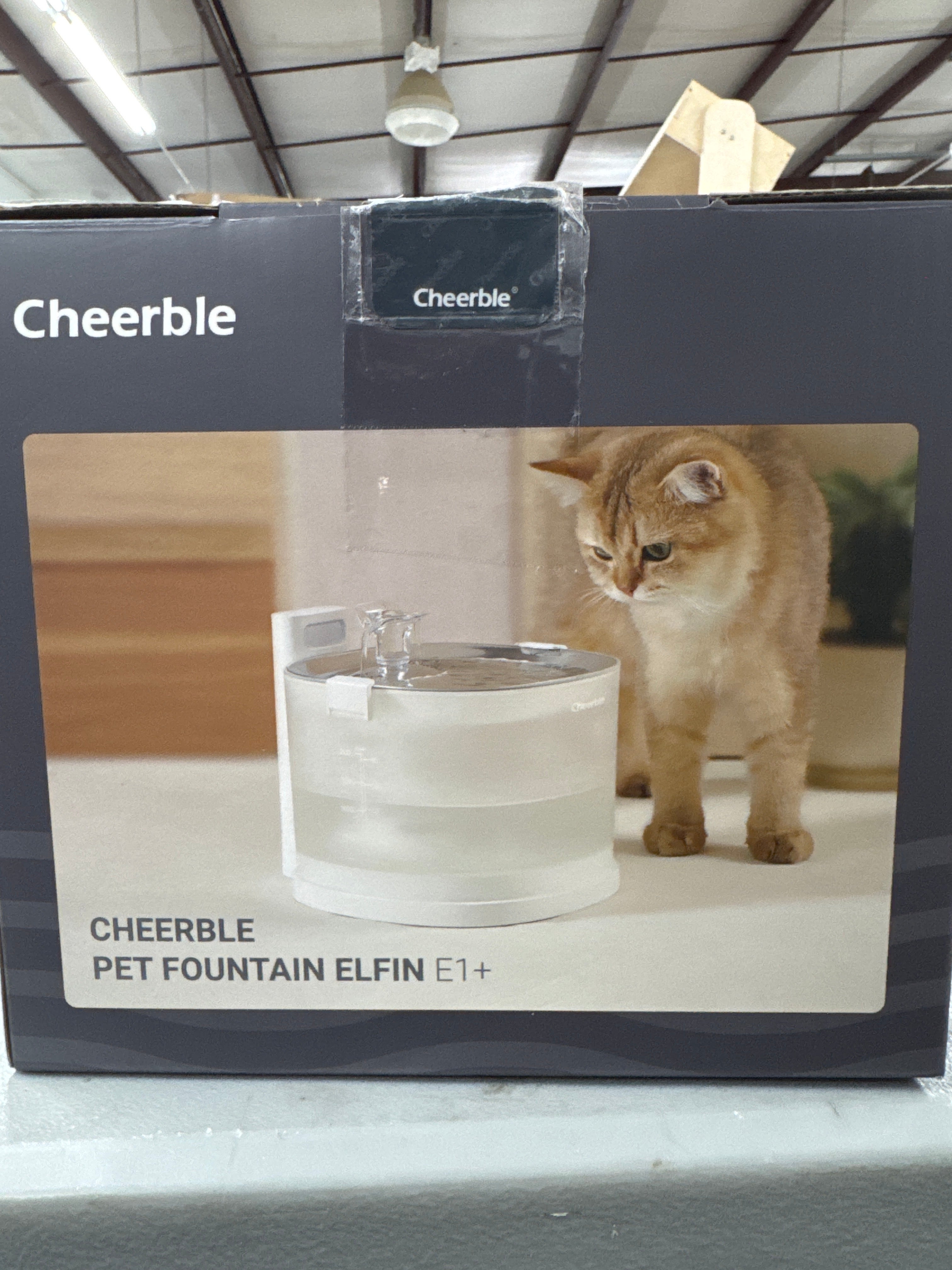 Cheerble Pumpless Pet Fountain Elfin E1+ with 9 Extra Filters, Wireless Pet Fountain Battery Operated, 2L/67oz E1+ Automatic Water Dispenser Cats & Dogs MagDrive™ Technology No Cleaning Hassle