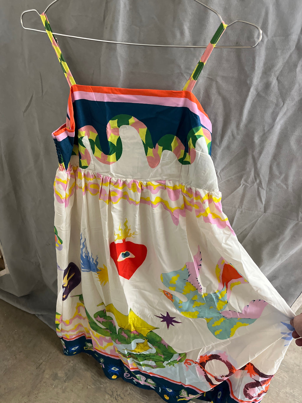 Sun dress with abstract design