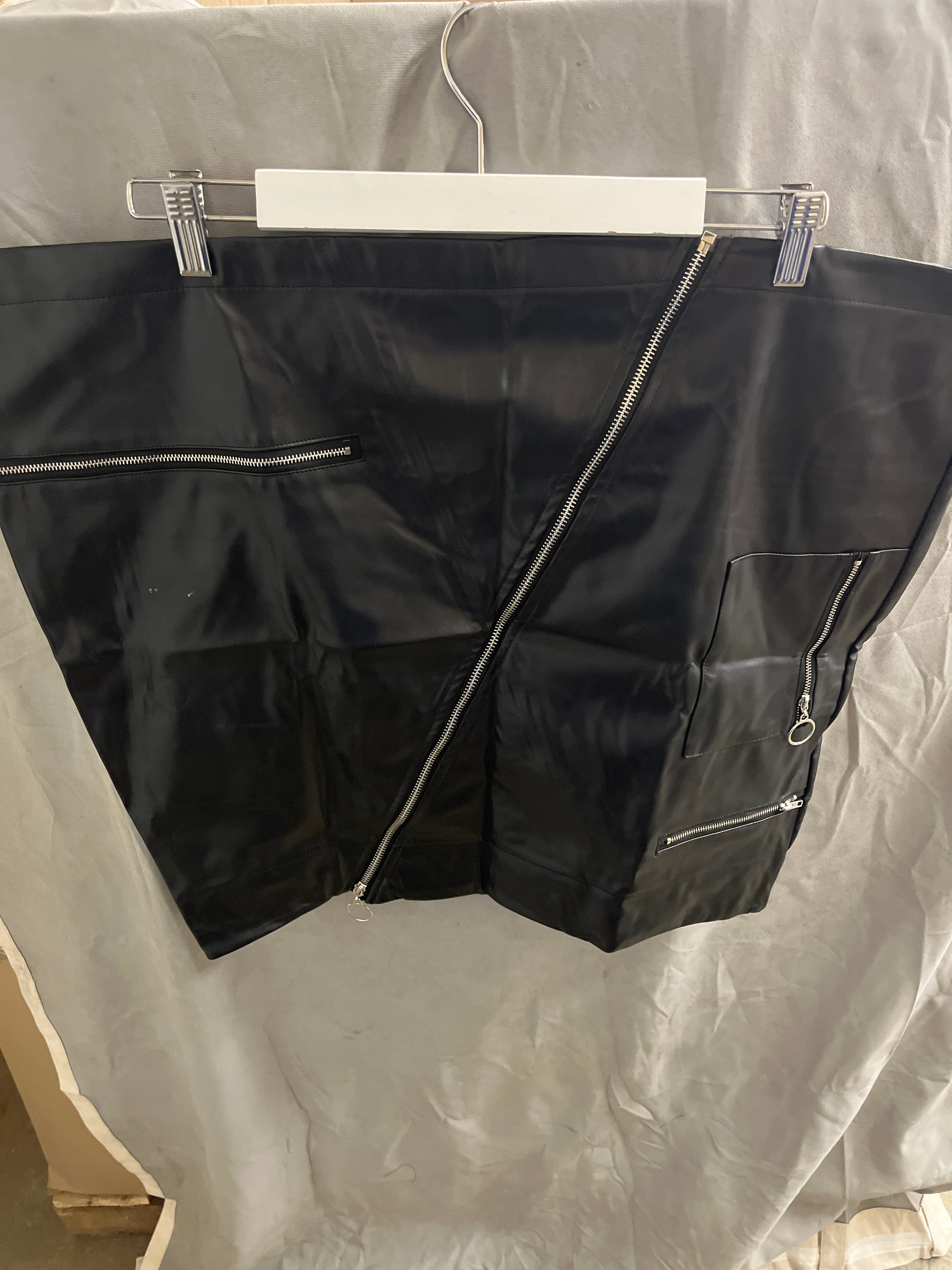 Black leather skirt